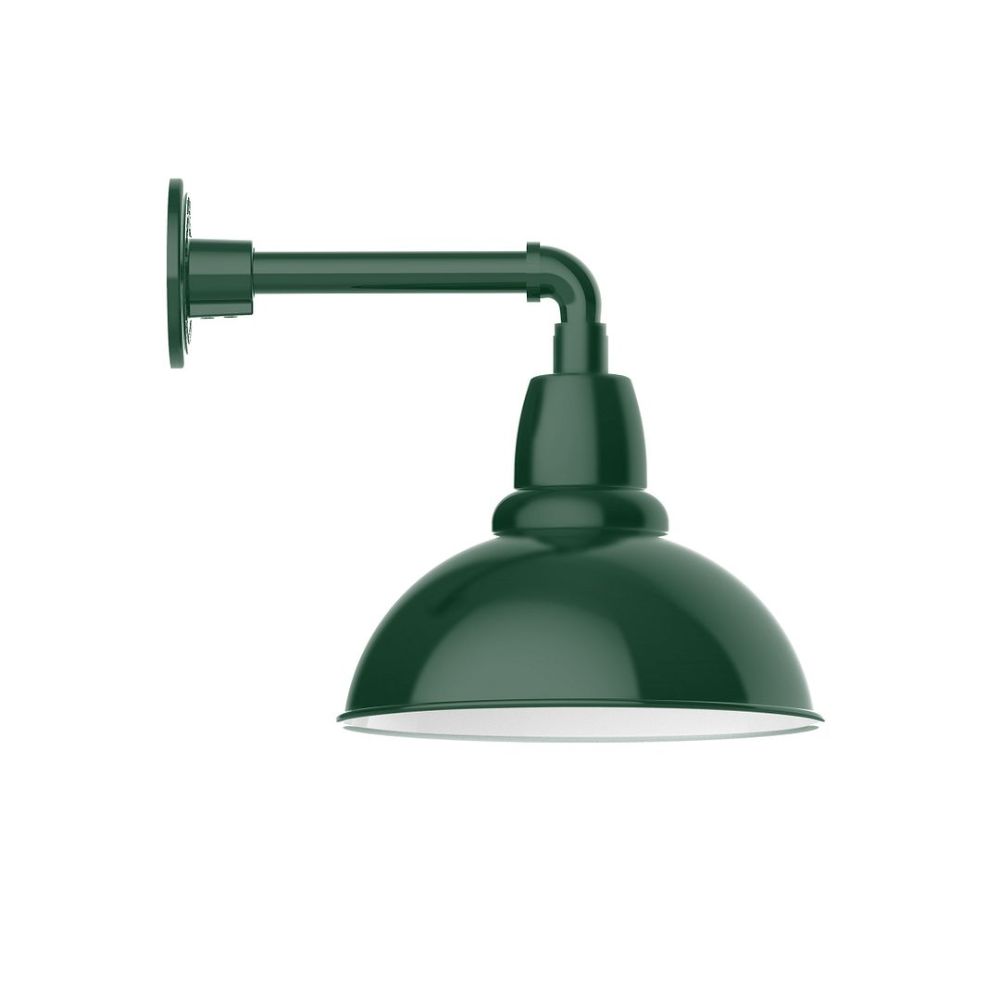 Montclair Lightworks GNN106-42 12" Cafe shade, straight arm wall mount, Forest Green